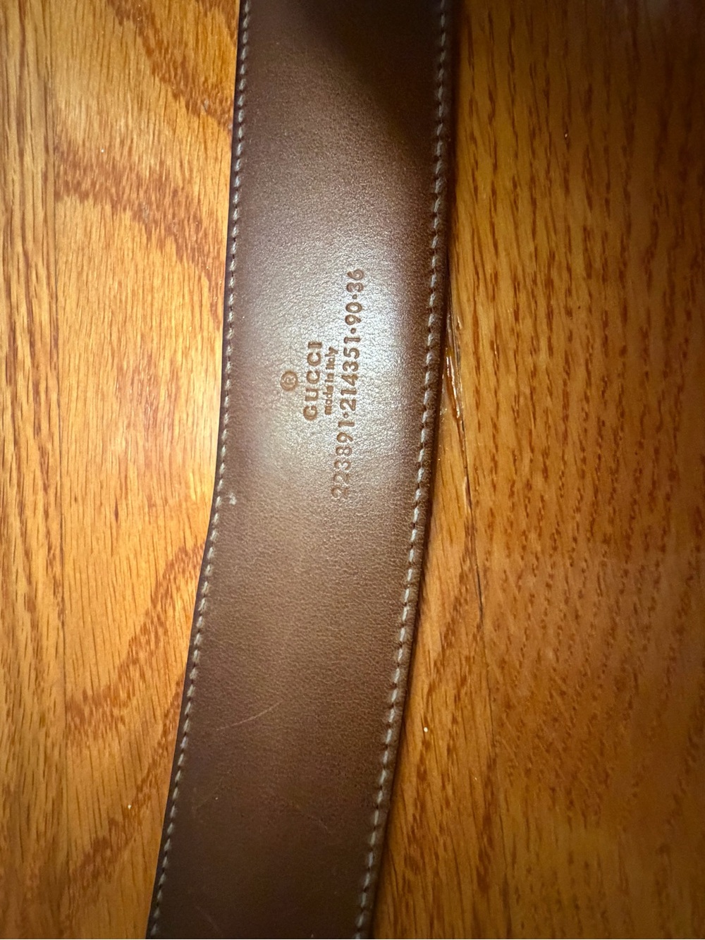 Gucci Black Interlocking GG Leather Belt with Black Buckle - Picture 4 of 5